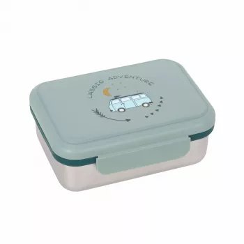 Lassig Adventure Bus lunchbox - groen/geel/oranje