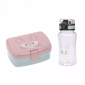Lassig About Friends chinchilla 2-delige set: broodtrommel + Tritan-fles 460 ml