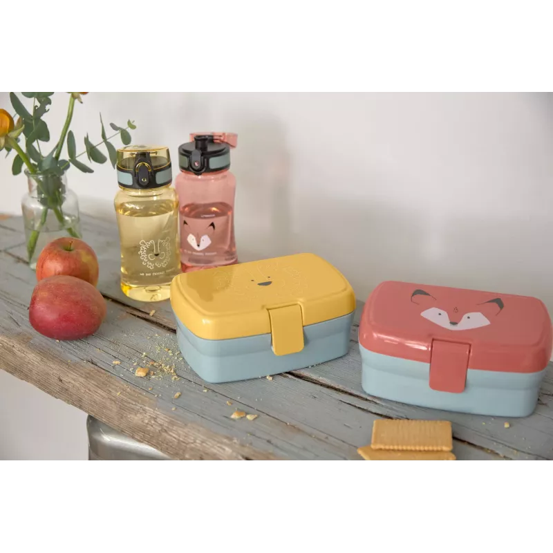 Lassig About Friends Lew 2-delige set: broodtrommel + Tritan-fles 460 ml
