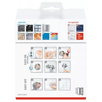 Tesa 40400 Deluxxe toiletpapierhouder zonder deksel - chroom, zelfklevend