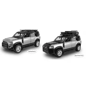 JAMARA Land Rover Defender 1:43 2in1 RC modelauto zilver 3+