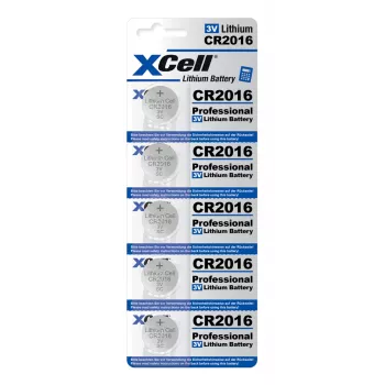 XCell CR2016 Lithium Knoopcel 3V 80mAh - 5-pack
