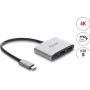 Delock USB Type-C adapter naar HDMI 4K 60 Hz met USB Type-A en USB Type-C PD 3.1 140 W