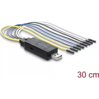 Delock USB 2.0 naar TTL UART seriële converter, 3,3V/5V, 6-pins pinheader, 30 cm kabel