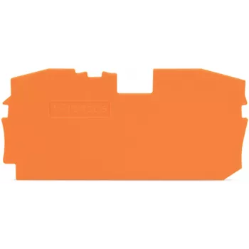 WAGO 2016-1292 eindplaat voor TOPJOB S rijgklemmen, oranje, 1 mm dik, 73 mm hoog, 36,5 mm diep, 2,44 g
