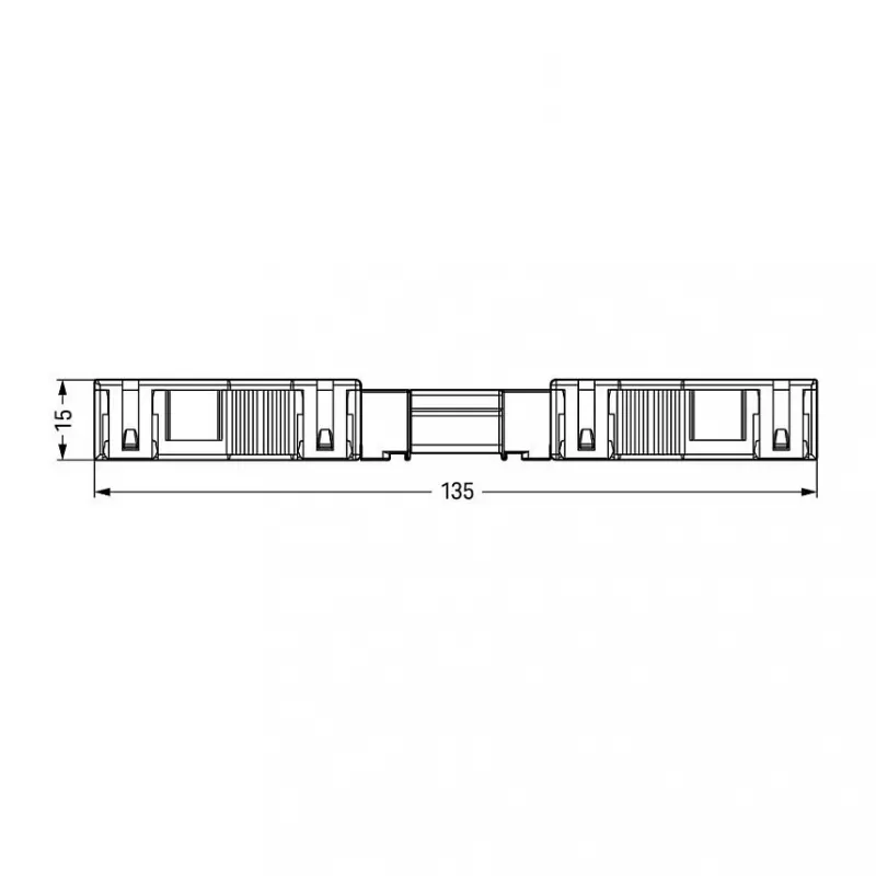 WAGO 770-113 connector, mannelijk, recht, 2-polig, 250 V, zwart, WINSTA MINI