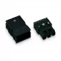 WAGO 770-113 connector, mannelijk, recht, 2-polig, 250 V, zwart, WINSTA MINI