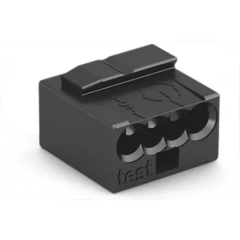 WAGO 243-204 MICRO PUSH WIRE Verbindingsklem voor lasdoos, 4-aderig, 100 stuks