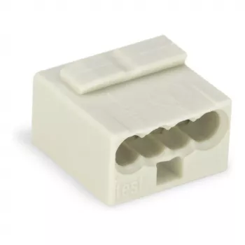 WAGO 243-304 Series 243 4-aderige microklem, 100 stuks, lichtgrijs