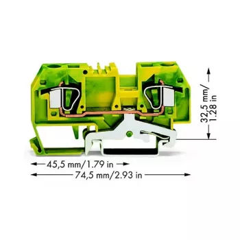 WAGO aardklem groen-geel 0,2-6 mm² 282-907