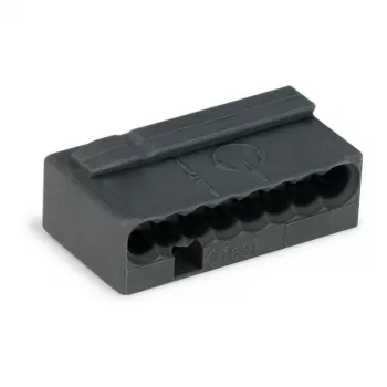 WAGO 243-208 PUSH WIRE® connector, grijs, 6 A, 100 V, 2-geleider, 0,5-1,5 mm²