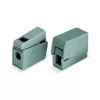 WAGO 224-101 1-geleider 2-voudig push-in CAGE CLAMP klem, 400 V, 24 A, 0,5-2,5 mm², transparant/grijs