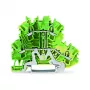 WAGO 2002-2207 Dubbeldekse 4-aderige aardklem, 2,5 mm²