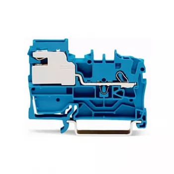 WAGO 2002-7114 1-aderige N-scheidingsklem, 2,5 mm, Push-in CAGE CLAMP, blauw