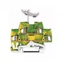 WAGO 280-517 Dubbeldekse aardklem, 4-aderig, 2,5 mm², CAGE CLAMP, groen-geel