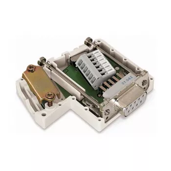 WAGO 750-963 D-sub-aansluitmodule, 9-polig bus, grijs, IP20, voor WAGO I/O System 750