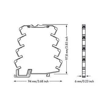 WAGO 857-800 temperatuurzender / signaalversterker, grijs, -25 tot 70 °C, 6 x 94 x 97,8 mm, 35,3 g