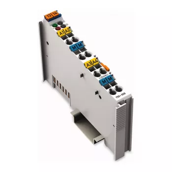 WAGO 750-559 analoog uitgangsmodule - 4 kanalen, 0-10 V, 12 bit, 500 V systeemscheiding, 10 ms reactietijd, CAGE CLAMP