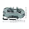 WAGO 2016-7601 doorvoerklem, 2-geleider, 16 mm², 800 V, grijs