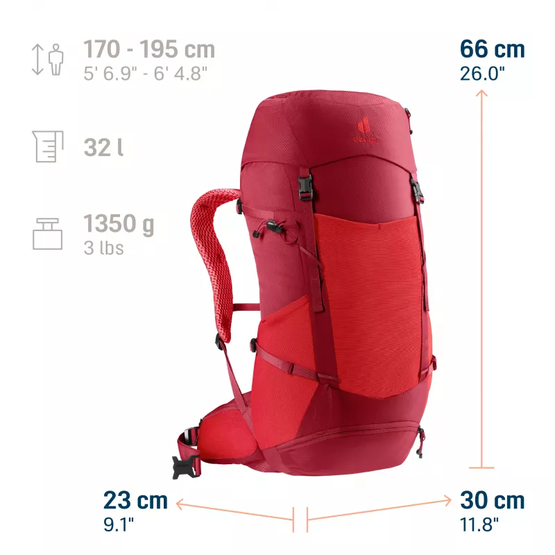 Deuter Futura 32 wandelrugzak - Cherry/Masala