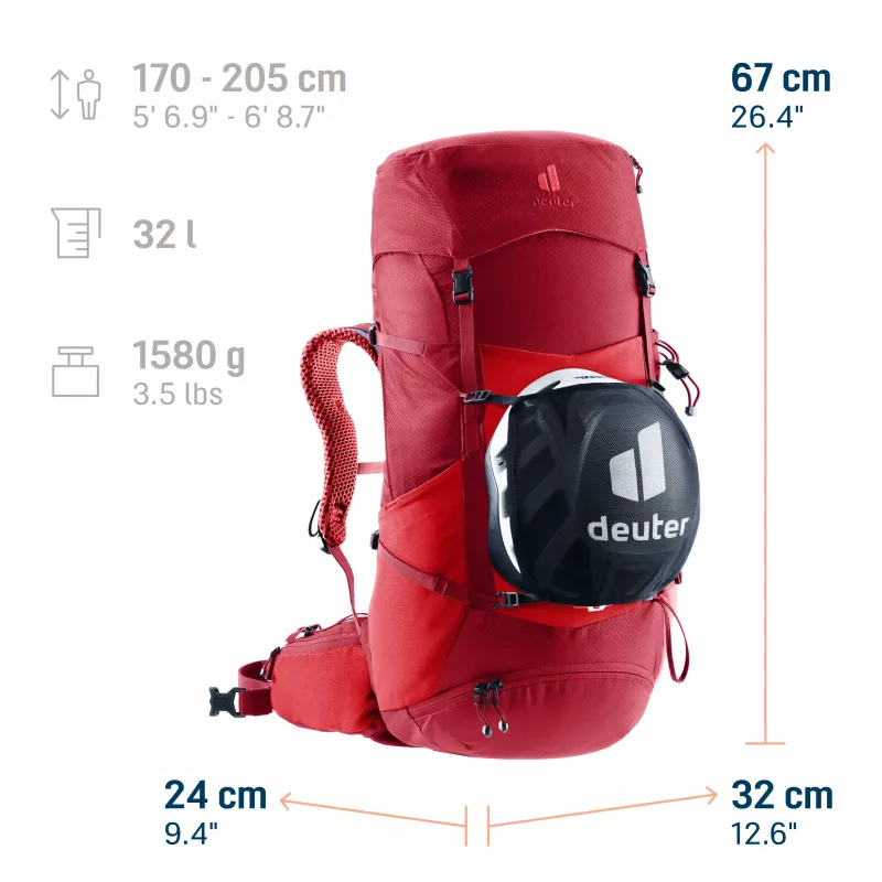 Deuter Futura Pro 32 wandelrugzak - Cherry/Masala