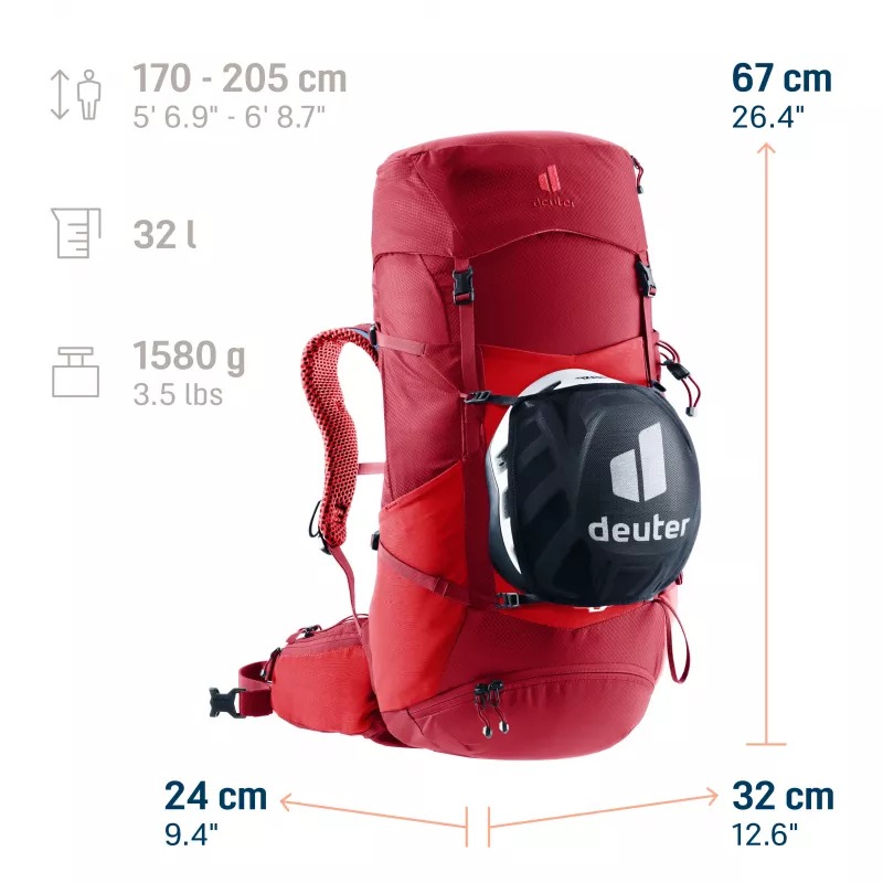 Deuter Futura Pro 32 wandelrugzak - Cherry/Masala