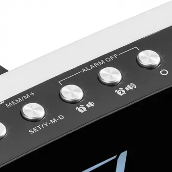 PEDEA FM-radio wekker / projectiewekker, zwart