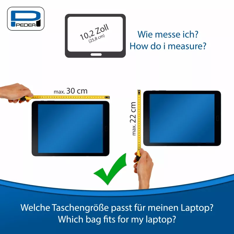 PEDEA tablet schoudertas URBAN compact 25,8 cm (10,2 inch), grijs