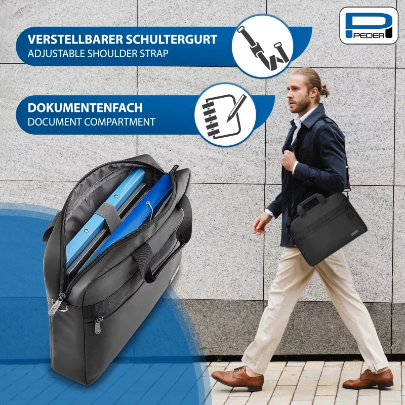 PEDEA notebook clutch 17,3 inch (43,9 cm) - zwart