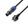 Adam Hall netsnoer CEE 7/7 naar powerCON NAC3FCA male, zwart, 5 m