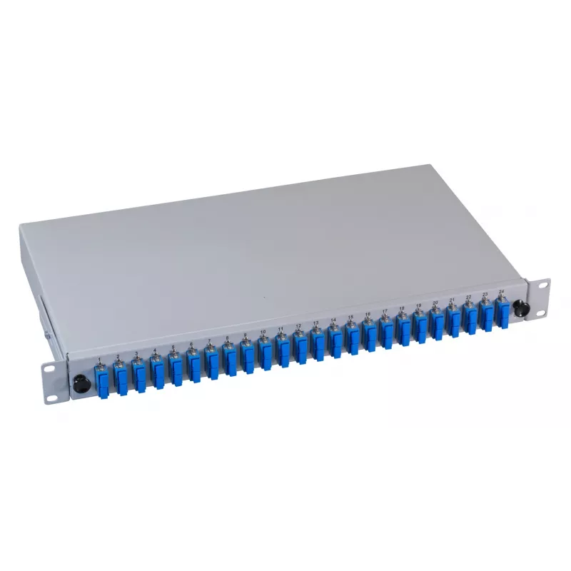 EFB Elektronik Fiber Optic Patch Panel - Rack Mount - SC SM X 48 - grijs, RAL 7035 - 1U - 19 inch