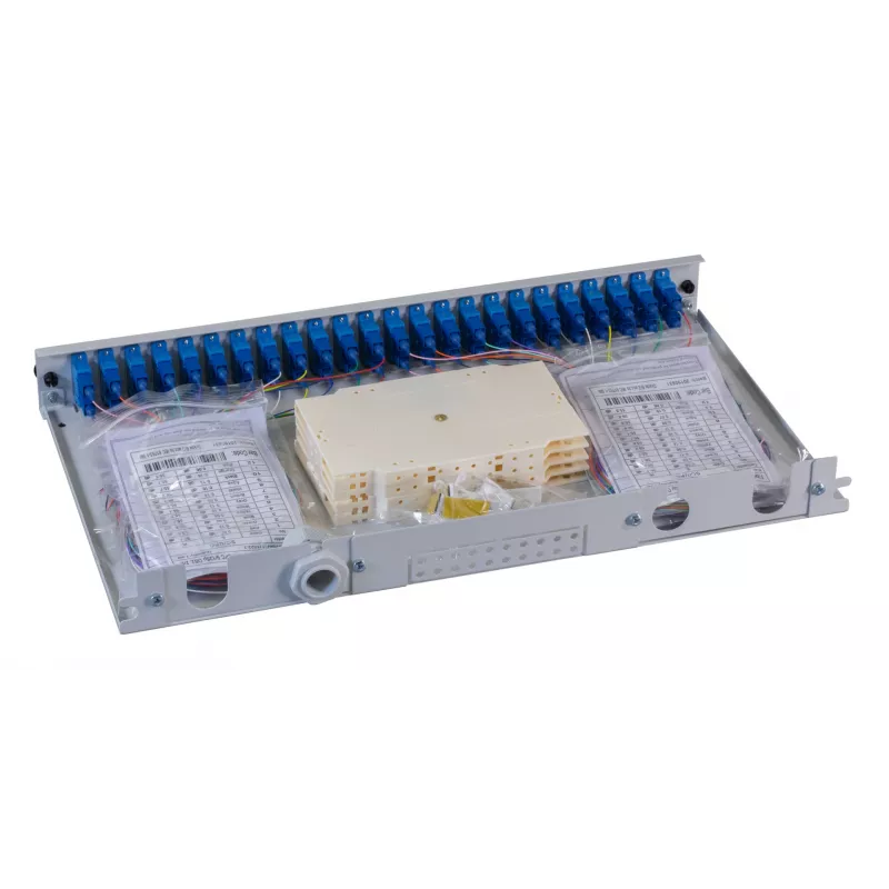 EFB Elektronik Fiber Optic Patch Panel - Rack Mount - SC SM X 48 - grijs, RAL 7035 - 1U - 19 inch