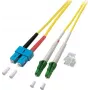 EFB-Elektronik duplex jumper LC/APC-SC 9/125µ, OS2, LSZH, geel, 2,0mm, 3m