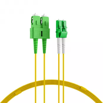 EFB Elektronik Duplex patchkabel LC/APC-SC/APC OS2 G652D 1m LSZH 2mm geel
