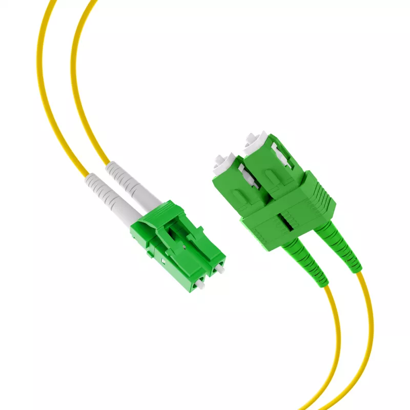 EFB Elektronik Duplex patchkabel LC/APC-SC/APC OS2 G652D 1m LSZH 2mm geel