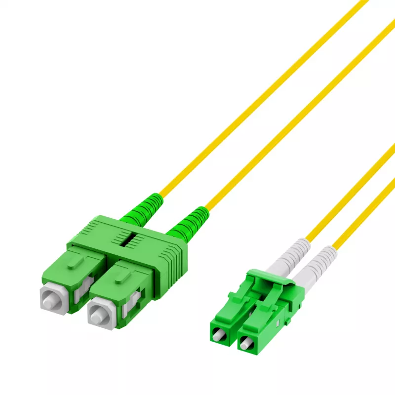 EFB Elektronik Duplex patchkabel LC/APC-SC/APC OS2 G652D 1m LSZH 2mm geel