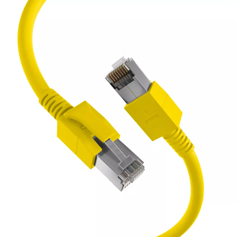 EFB Elektronik DCK1001GE.0,5 LED-patchkabel RJ45 Cat.6A S/FTP FRNC, geel