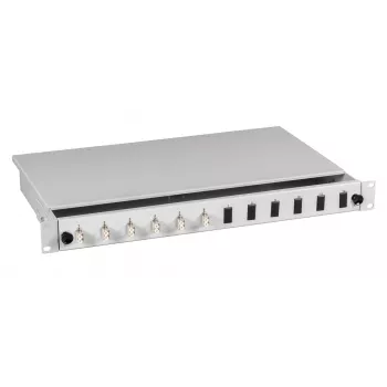 EFB-Elektronik LC OS2 lasdoos 48 pigtails / 24 koppelingen 1U 19 inch uitschuifbaar