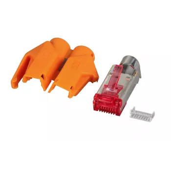 EFB Elektronik RJ45 Hirose TM21 stekker STP Cat.6 oranje 50 stuks
