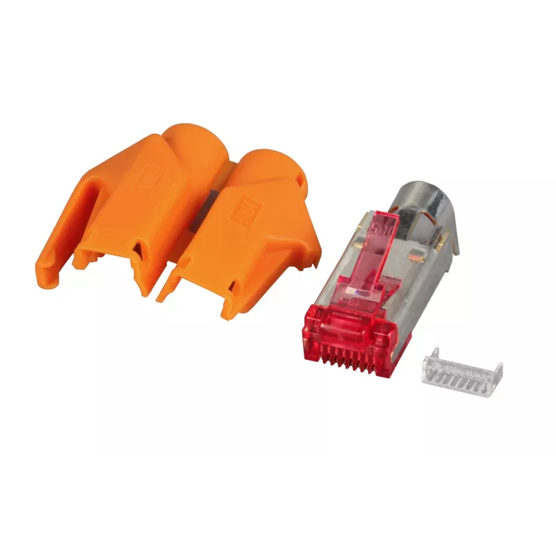 EFB Elektronik RJ45 Hirose TM21 stekker STP Cat.6 oranje 50 stuks