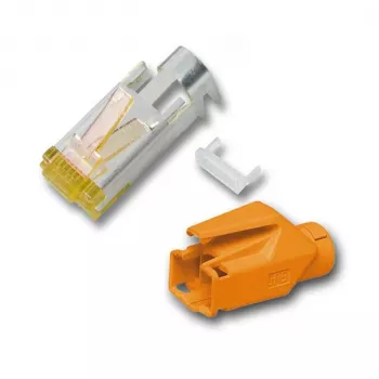 EFB RJ45 Hirose stekker STP TM31 oranje Cat6A 100 stuks