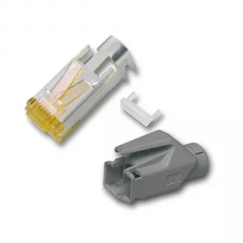 EFB RJ45-Hirose connector STP, TM31 lichtgrijs, 100 stuks, 3-element, Cat.6A