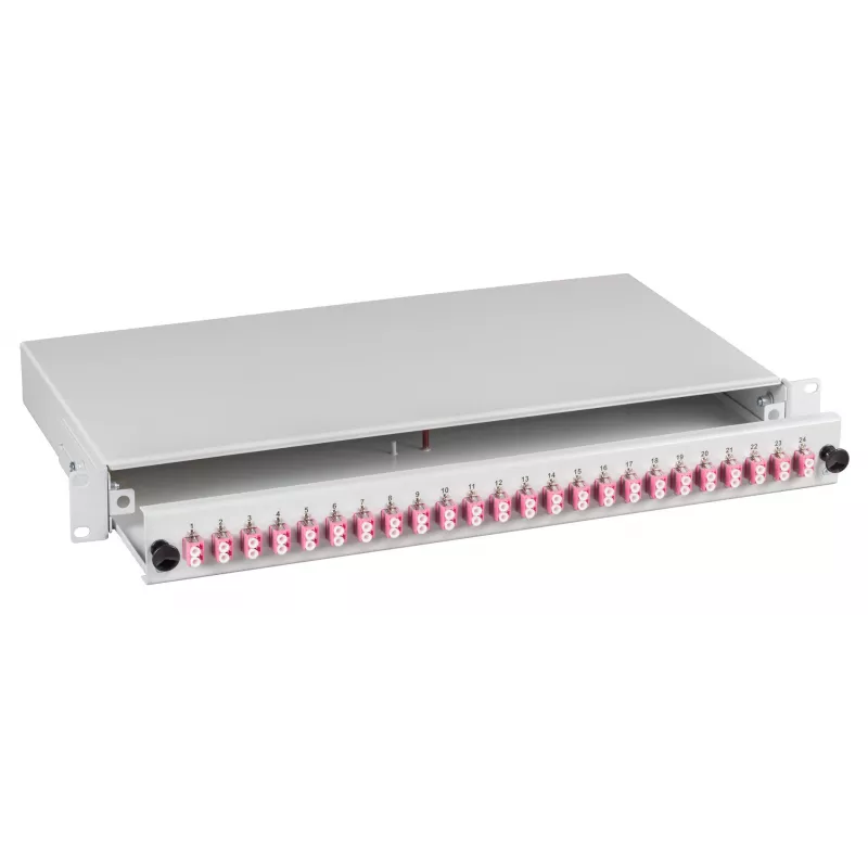 EFB-Elektronik lasbox zwart LC 9/125µm OS2 pull-out 24 pigtails / 12 koppelingen