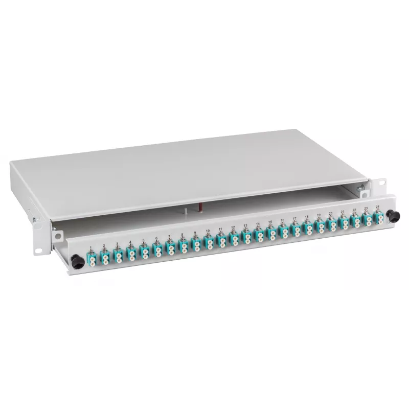 EFB-Elektronik lasbox zwart LC 9/125µm OS2 pull-out 24 pigtails / 12 koppelingen