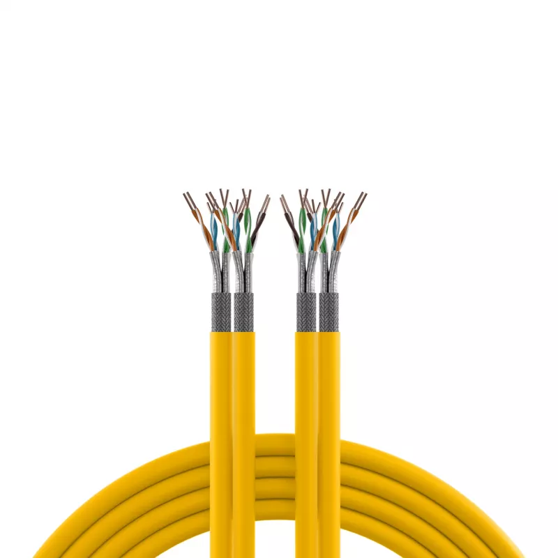 EFB Elektronik INFRALAN Cat.7A 1200 AWG23 S/FTP 2x4P CPR Cca geel RAL1021 500 m