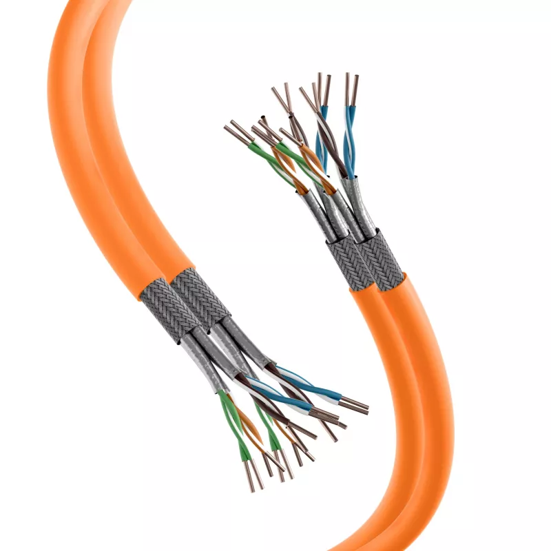 EFB Elektronik MK7100DX.500-CPR Cat7a S/FTP LSZH datakabel 500 m oranje