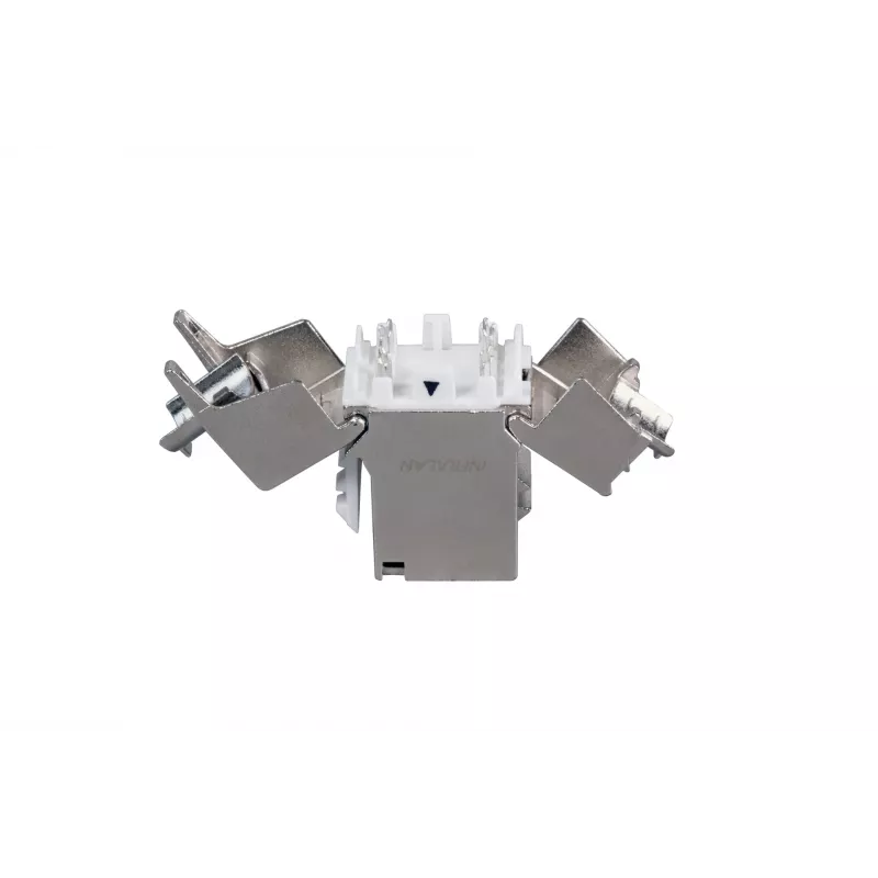 EFB Elektronik RJ45 Keystone Slimline Cat.6A zilver STP PVP Component 12-pack - Power over Ethernet - RJ-45