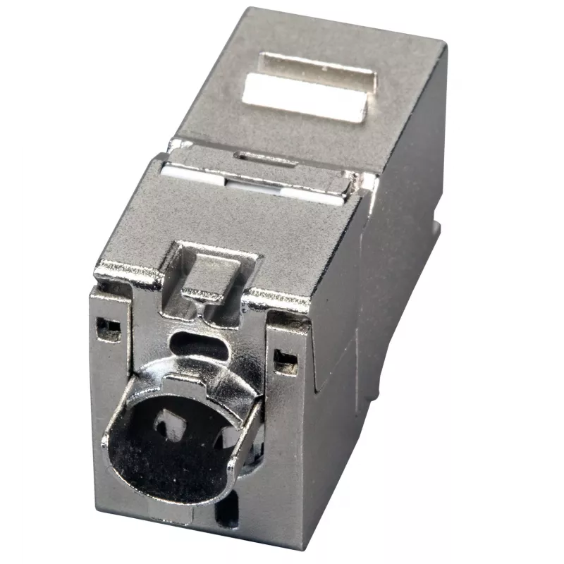 EFB Elektronik RJ45 Keystone Slimline Cat.6A zilver STP PVP Component 12-pack - Power over Ethernet - RJ-45