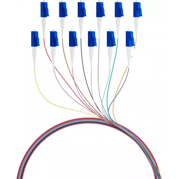EFB Elektronik fiber pigtail LC 9/125 OS2 12-kleurenset 2m - kabel-/adapterset - Singlemode of Monomode