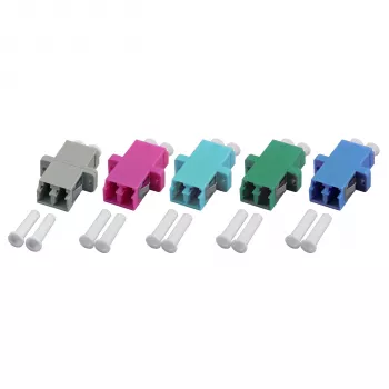 EFB Electronics LC-Duplex OM4 kunststof koppeling, paarse behuizing, one-piece, SC-Simplex